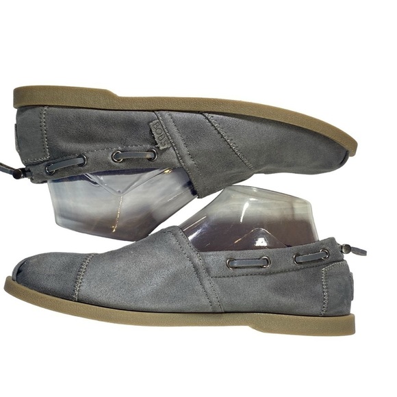Bobs by Skechers Women 9 chill luxe memory foam gray faux suede slip on Loafers - Picture 7 of 9
